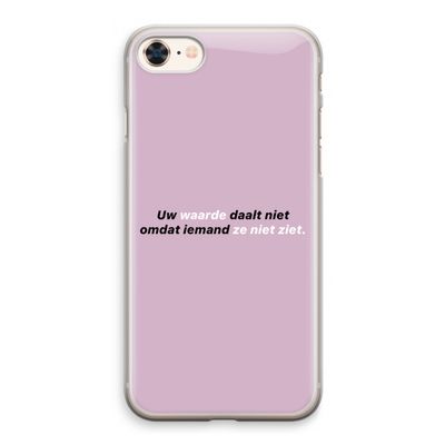 uw waarde daalt niet: iPhone 8 Transparant Hoesje