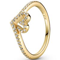 Pandora 169302C01 Ring Wish Sparkling Heart zilver-zirconia goudkleurig