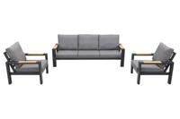 Hammelton stoel-bank loungeset - 3-delig - thumbnail