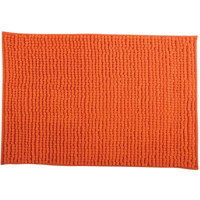 Badkamerkleedje/badmat tapijt voor op de vloer oranje 60 x 90 cm
