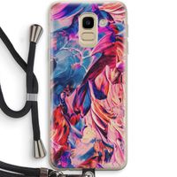Pink Orchard: Samsung Galaxy J6 (2018) Transparant Hoesje met koord