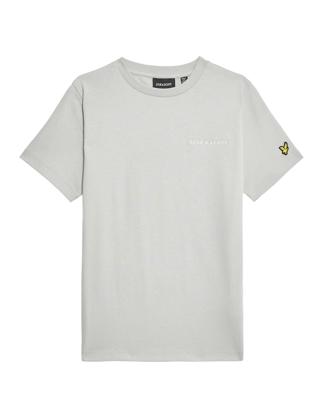 Lyle & Scott zomer t-shirt jongens - Grijs mirage - Script embroidery