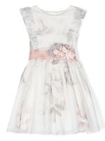 Mimilù robe en tulle à fleurs imprimées - Blanc - thumbnail