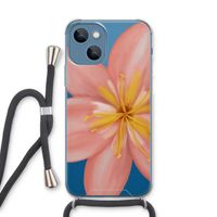 Pink Ellila Flower: iPhone 13 Transparant Hoesje met koord