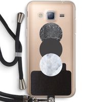Marmeren cirkels: Samsung Galaxy J3 (2016) Transparant Hoesje met koord