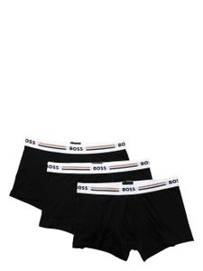 BOSS lots de 3 boxers à taille logo - Noir