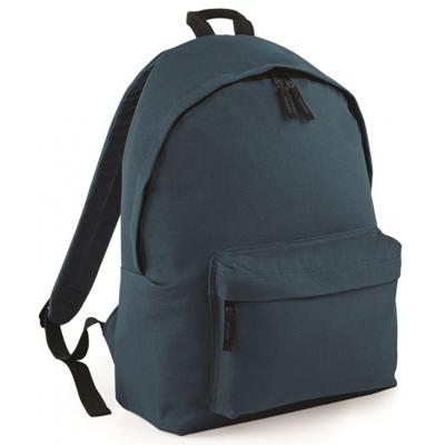 Bagbase Hippe rugtas met voorvak - grijsblauw - Rugzak voor onderweg - Backpack - Schooltas