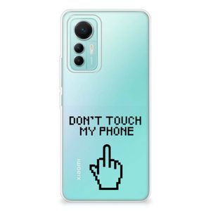 Xiaomi 12 Lite Silicone-hoesje Finger Don't Touch My Phone