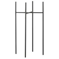 Mica Decorations - bloempot plantenpot standaard / verhoger - zwart - B18.5 x H55 cm - metaal