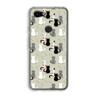 Katten: Google Pixel 3a Transparant Hoesje