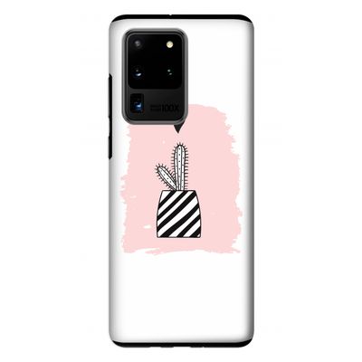 Zwart-wit cactus: Samsung Galaxy S20 Ultra Tough Case