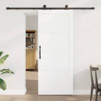 Schuifdeur met Hardware Set 'ORKDAL'Witte Massief Grenen