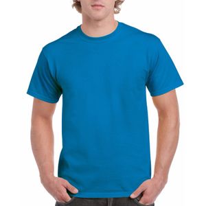 Saffierblauw of turquoise katoenen shirts voor heren 2XL (44/56)  -