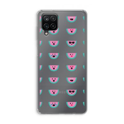 Smiley watermeloenprint: Samsung Galaxy A12 Transparant Hoesje
