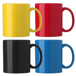 Koffie mokken/bekers Nantes - 4x - keramiek - multi kleuren - 300 ml