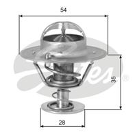 Thermostaat, koelvloeistof GATES, u.a. für Ford, KIA, Peugeot, Hyundai, VW, Ford Usa, Ford Australia