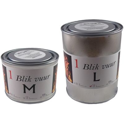 2x Tuinfakkels vuur verlichting blik 7,5 en 13 cm 4/8 branduren