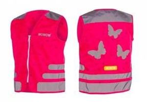 Wowow Reflectievest kids nutty jacket maat s roze