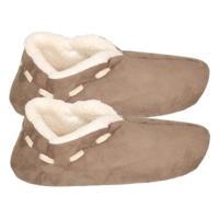 Spaanse sloffen/pantoffels - meisjes - lichtbruin - polyester - zachte voering