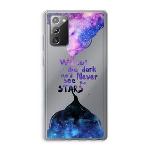 Stars quote: Samsung Galaxy Note 20 / Note 20 5G Transparant Hoesje