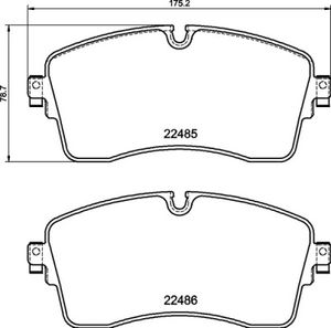 Remblokkenset, schijfrem BREMBO, u.a. fÃ¼r Land Rover