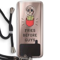 Fries before guys: Motorola Moto G6 Transparant Hoesje met koord
