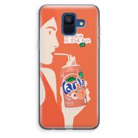 Peach please!: Samsung Galaxy A6 (2018) Transparant Hoesje - thumbnail