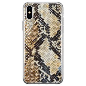 iPhone XS Max siliconen hoesje - Golden snake