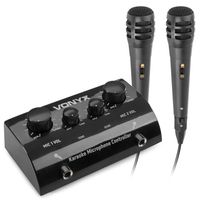 Retourdeal - Vonyx AV430B karaoke set met 2x karaoke microfoon en