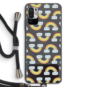 Regenboog: Xiaomi Redmi Note 10 5G Transparant Hoesje met koord
