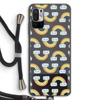 Regenboog: Xiaomi Redmi Note 10 5G Transparant Hoesje met koord