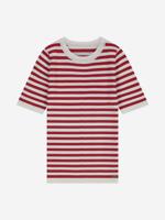Nik&Nik zomer trui S/S gestreept meisjes - rood / off wit - Jolie