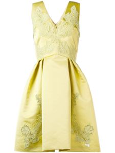 Zuhair Murad robe courte évasée à broderies - Jaune