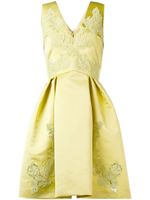 Zuhair Murad robe courte évasée à broderies - Jaune - thumbnail