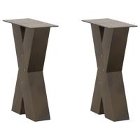 Salontafelpoten 2 st X-vormig 28x(42-43) cm staal naturel