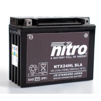 NITRO Gesloten batterij onderhoudsvrij, Batterijen voor motor & scooter, NTX24HL-SLA - thumbnail