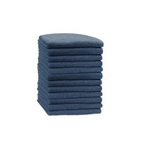 Eleganzzz Handdoek 100% Katoen 50x100cm - oceaan blauw - Set van 12 - thumbnail