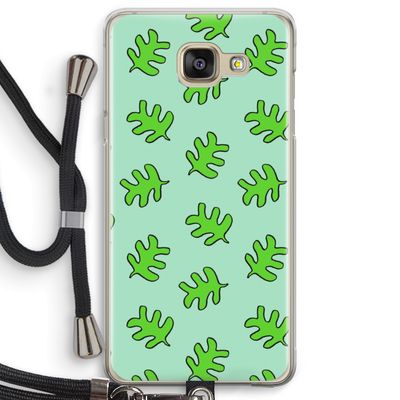 Groene blaadjes: Samsung Galaxy A5 (2016) Transparant Hoesje met koord