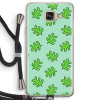 Groene blaadjes: Samsung Galaxy A5 (2016) Transparant Hoesje met koord