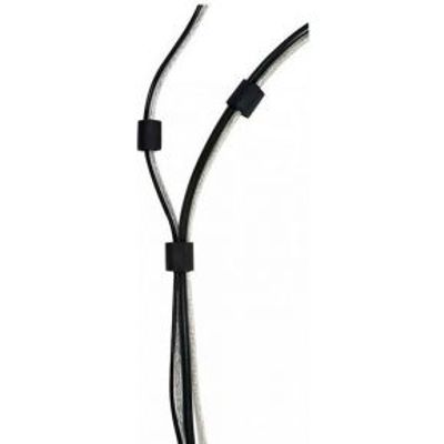 R-Go Tools CT10- Kabel klittenband strips(10 stuks) Bureau Kabelbindmontage Zwart 10stuk(s)