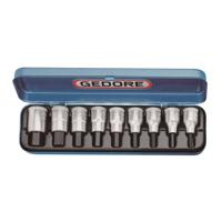 GEDORE dopsleutel-schroevendraaierset - IN 19 PM - 1/2" - 5-17mm - in stalen cassette - 9-delig