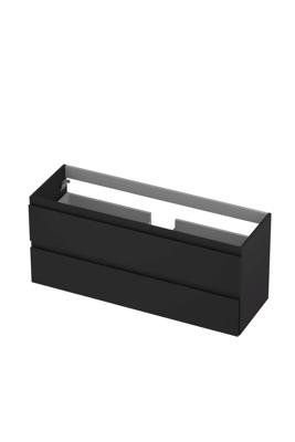 Onderkast INK 2 laden greeploos gelakt 120 cm x 40 cm x 52 cm Mat zwart 1241036