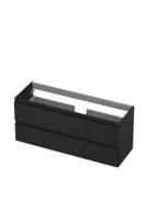 Onderkast INK 2 laden greeploos gelakt 120 cm x 40 cm x 52 cm Mat zwart 1241036