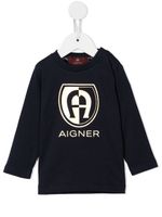 Aigner Kids t-shirt à logo imprimé - Bleu - thumbnail