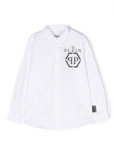 Philipp Plein Junior chemise à logo imprimé - Blanc