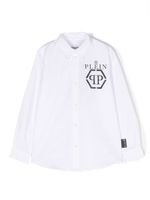 Philipp Plein Junior chemise à logo imprimé - Blanc - thumbnail