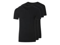 esmara Men Set van 3 heren T-shirts (V-hals, Zwart, S)