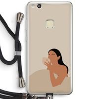 Fresh coffee: Huawei Ascend P10 Lite Transparant Hoesje met koord