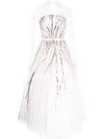 Saiid Kobeisy robe-bustier à ornements de perles - Blanc - thumbnail