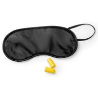 Slaapmasker zwart met oordoppen   - - thumbnail